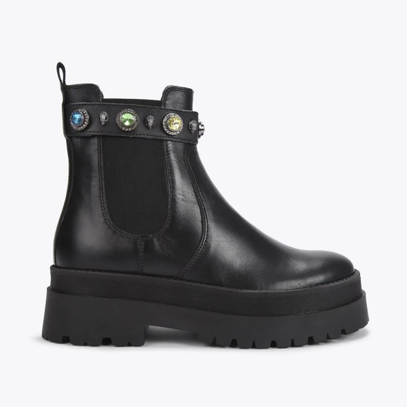 KURT GEIGER LONDON The Sawyer Chelsea Boot in Black Cow Leather - Picture 12 of 12